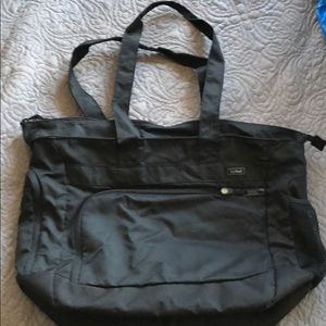 LL Bean Carry all Tote Black Travel Bag